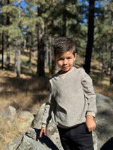 TARQUIN black/beige brushed stripe sweater