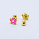 Flower Earrings (14K Gold Plated)