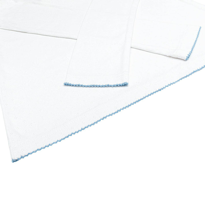 women's white pointelle pajamas set