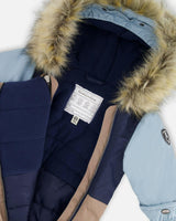 One-Piece Baby Play Snowsuit Designed for Car Seat