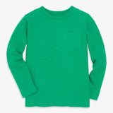 Kids long sleeve slub pocket tee