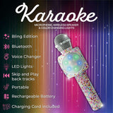 Confetti Bling Karaoke Microphone & Bluetooth Speaker