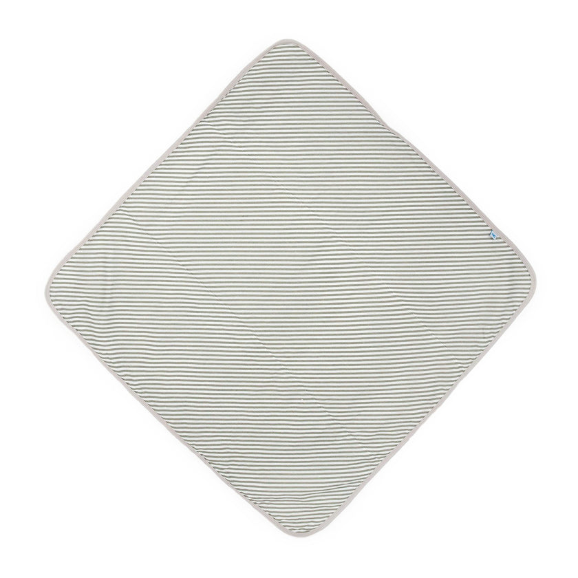 Infant Hooded Towel - Grey Stripe
