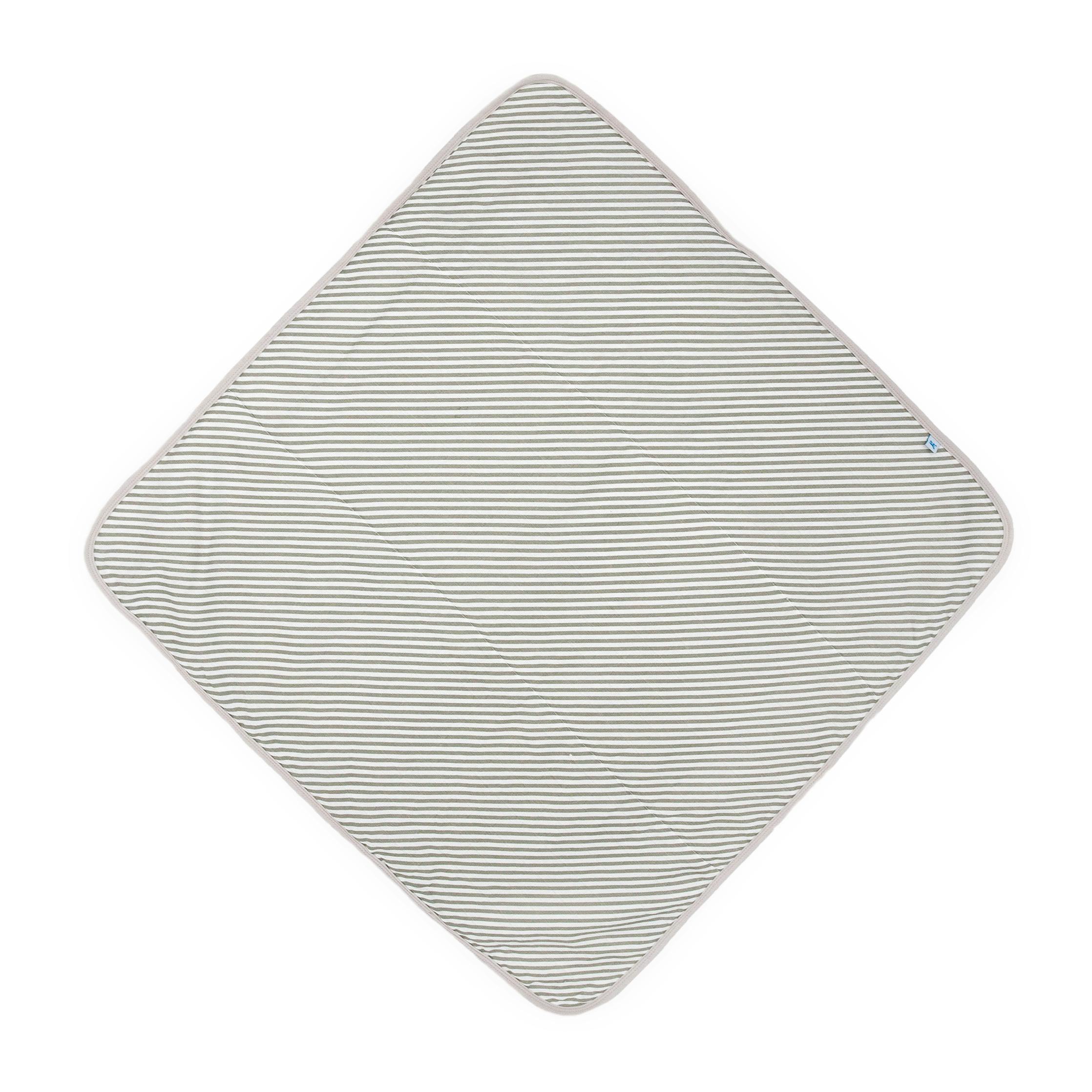 Infant Hooded Towel - Grey Stripe