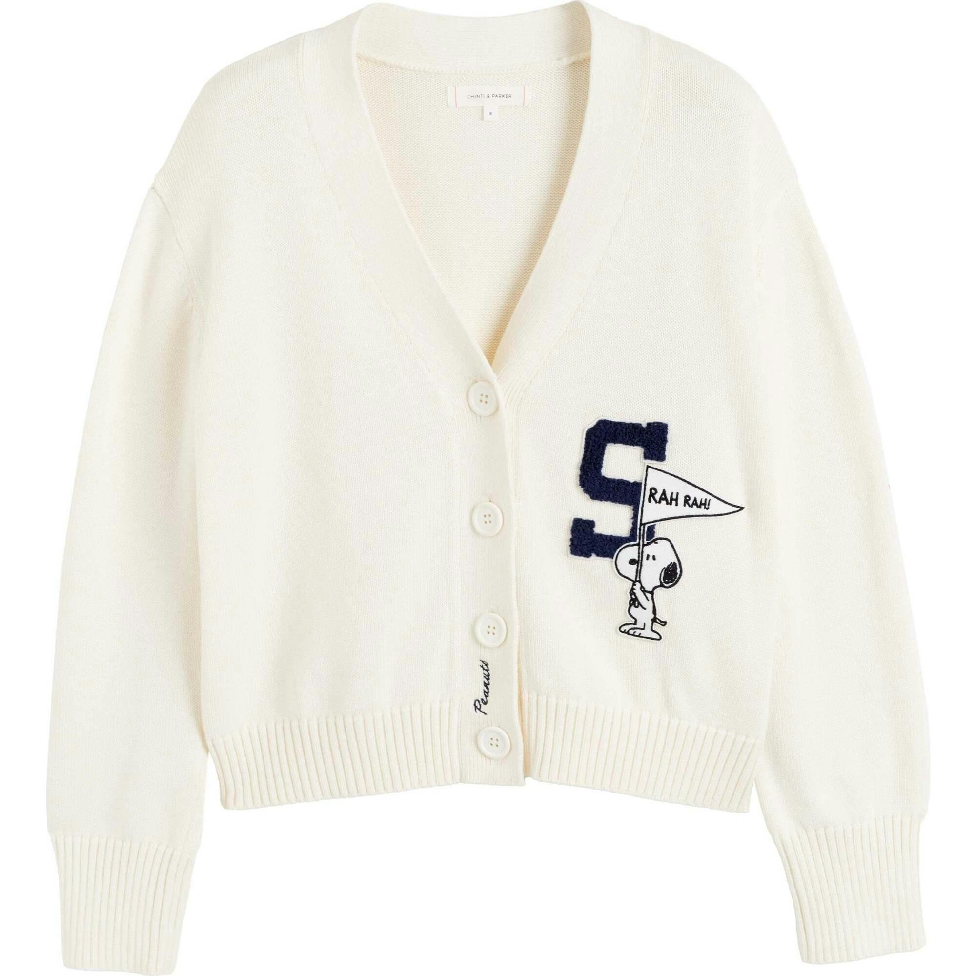 Cotton Snoopy Varsity Cardigan