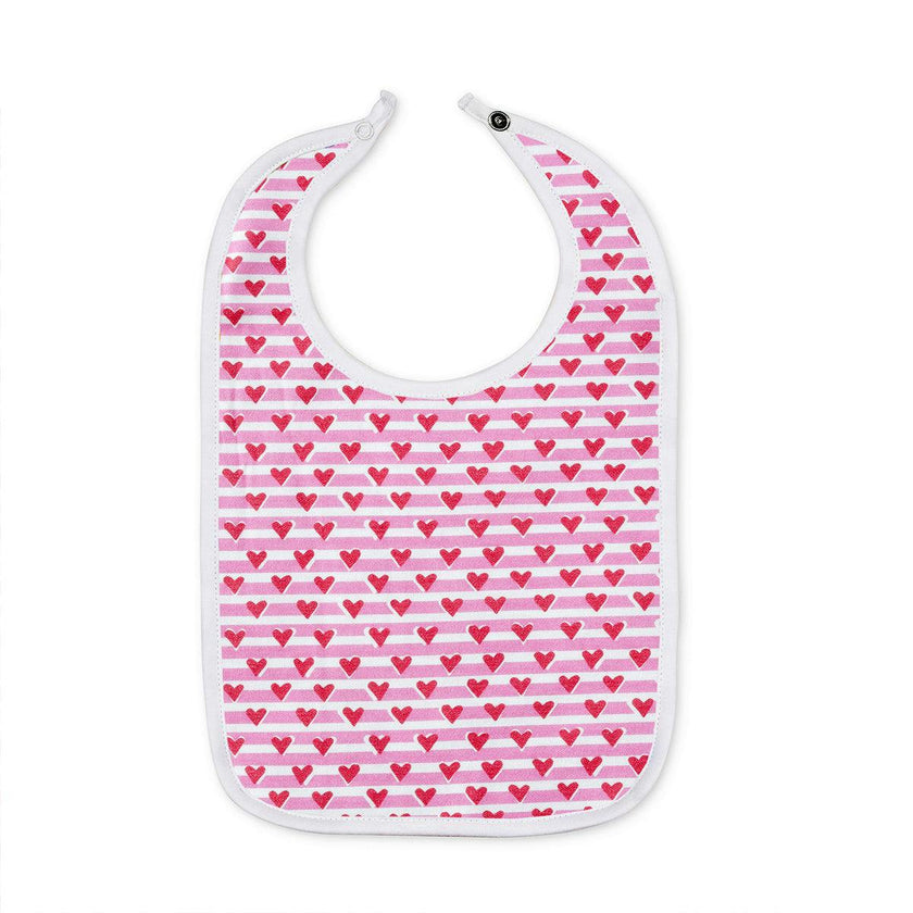 Sailor Hearts Round Baby Bib