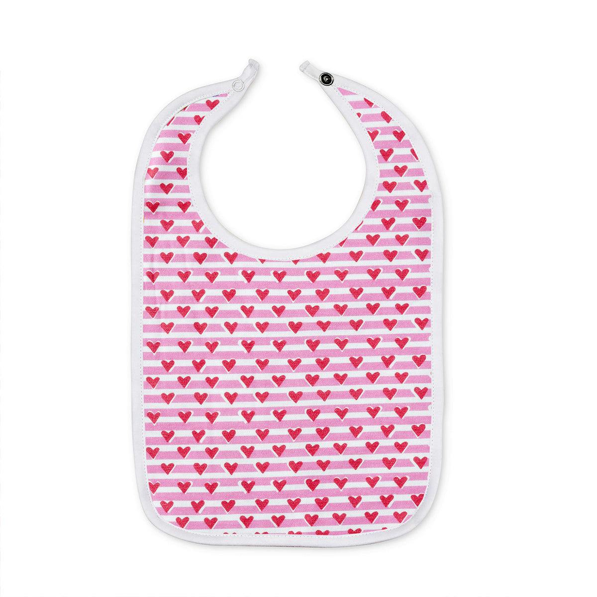Sailor Hearts Round Baby Bib
