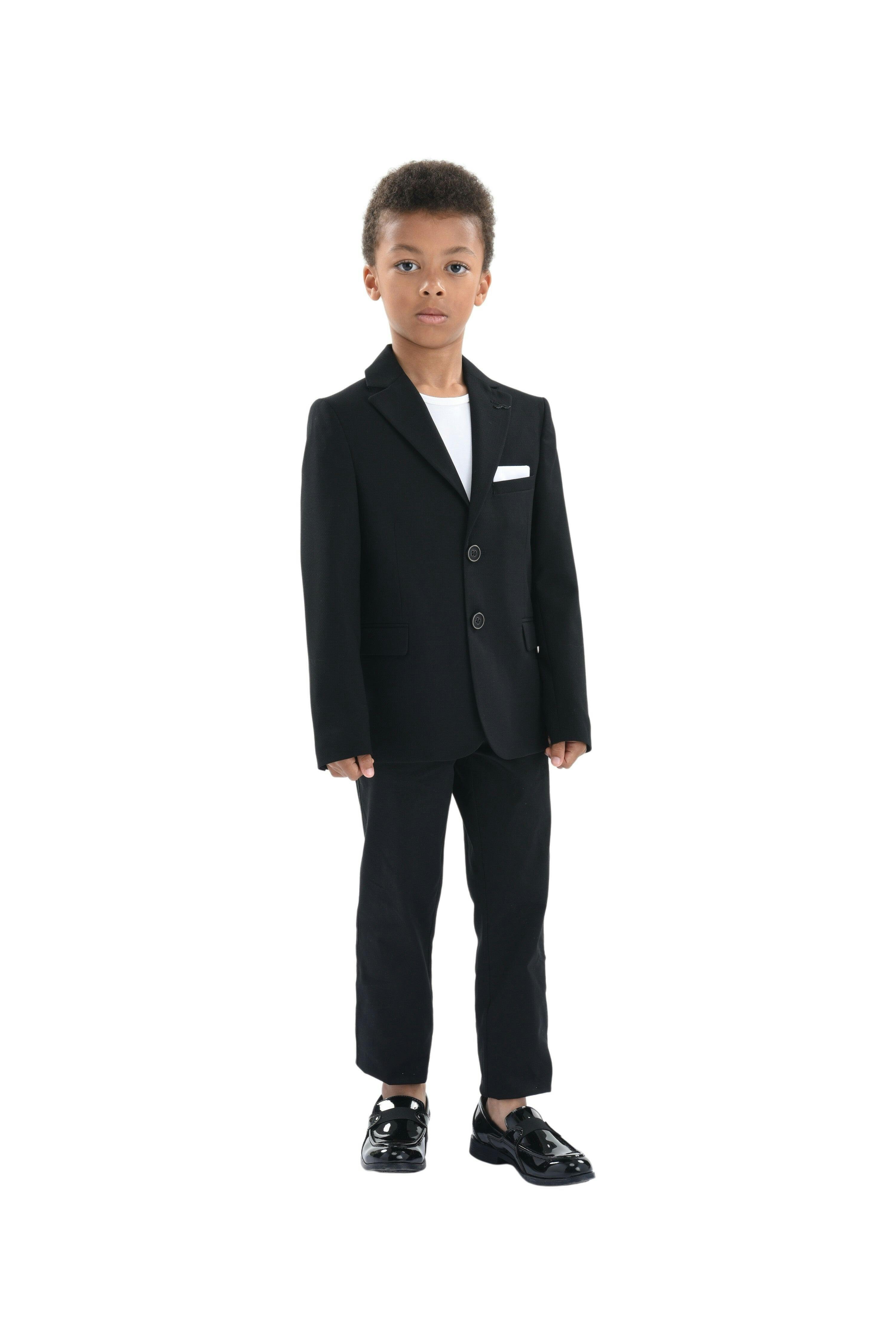 Black Twill Peak Lapel Blazer