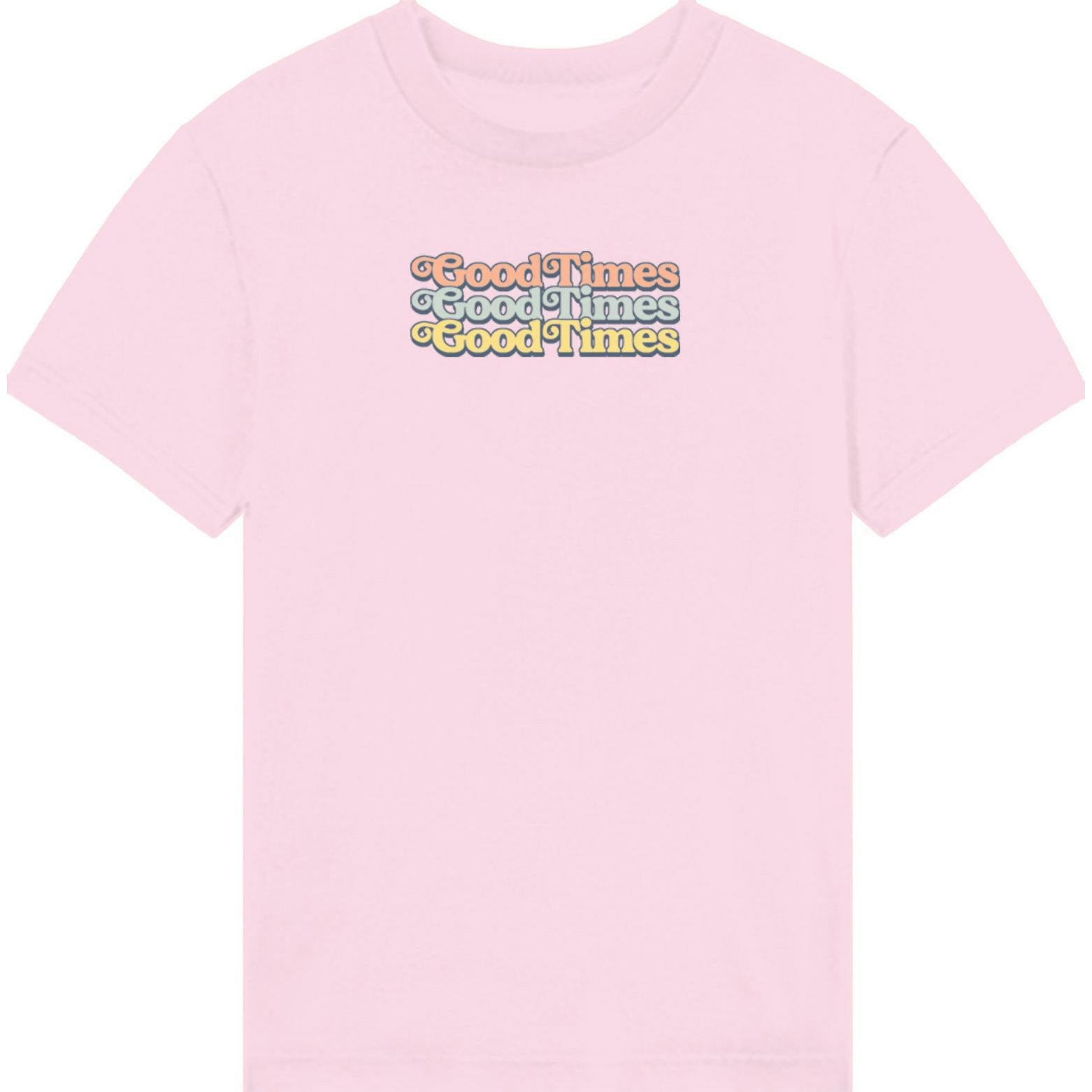 Kid's Good Times T-shirt, Pink-Unisex