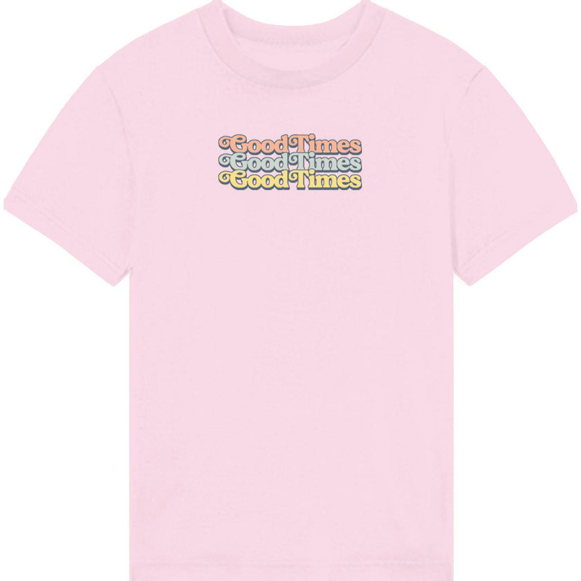Kid's Good Times T-shirt, Pink-Unisex