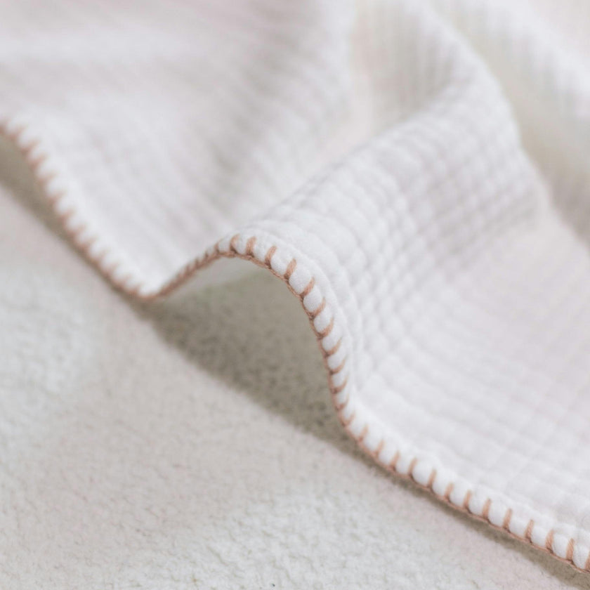 4 Layer Muslin Blanket (Brown, Pink)