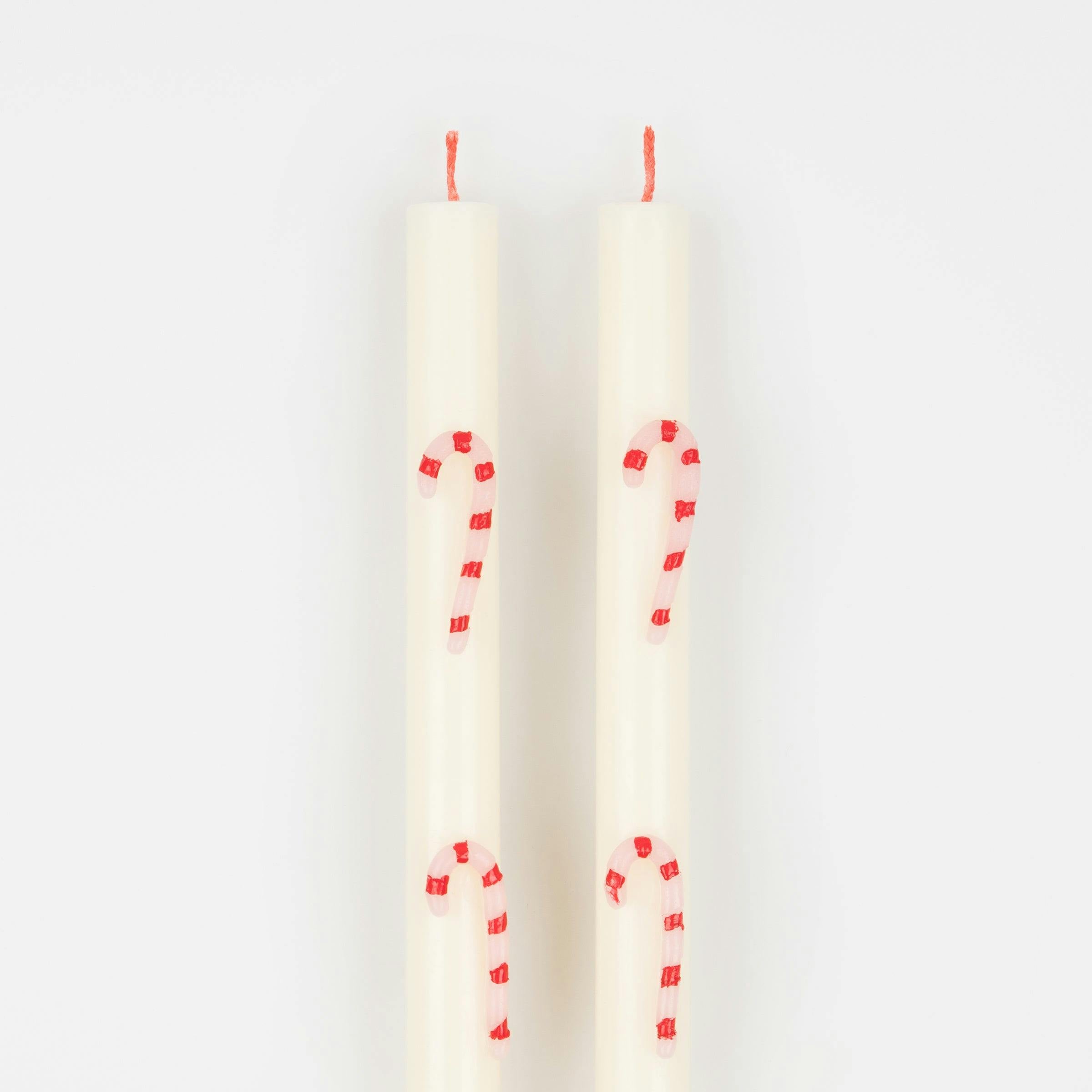 Candy Cane Table Candles