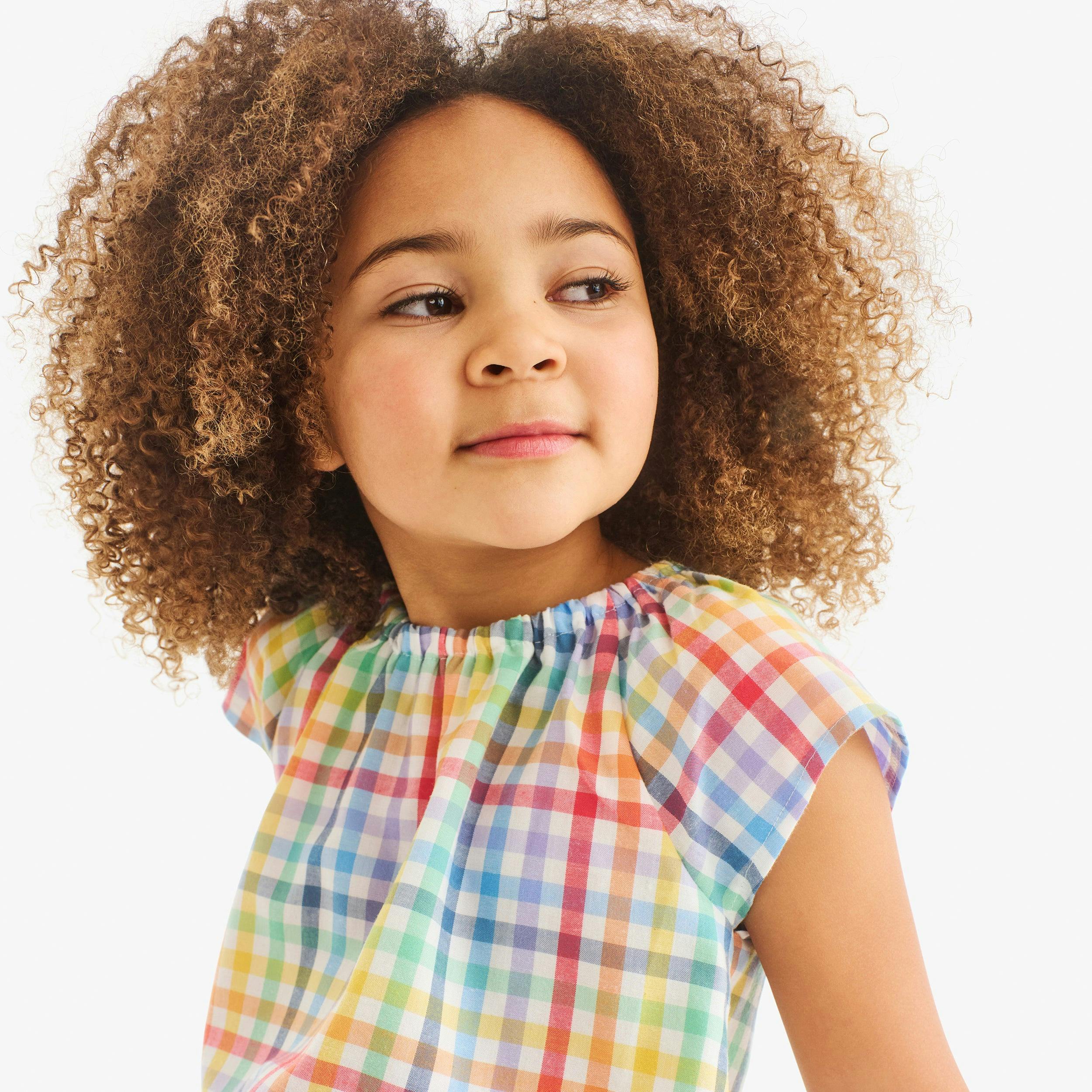 Clearance kids nightgown in rainbow plaid