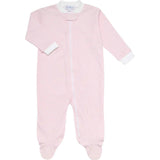Pink Gingham Zipper Footie