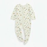 Bear Print Clever Zip Baby Pajamas