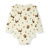 Luxe Stretch Ruffle Long Sleeve One Piece