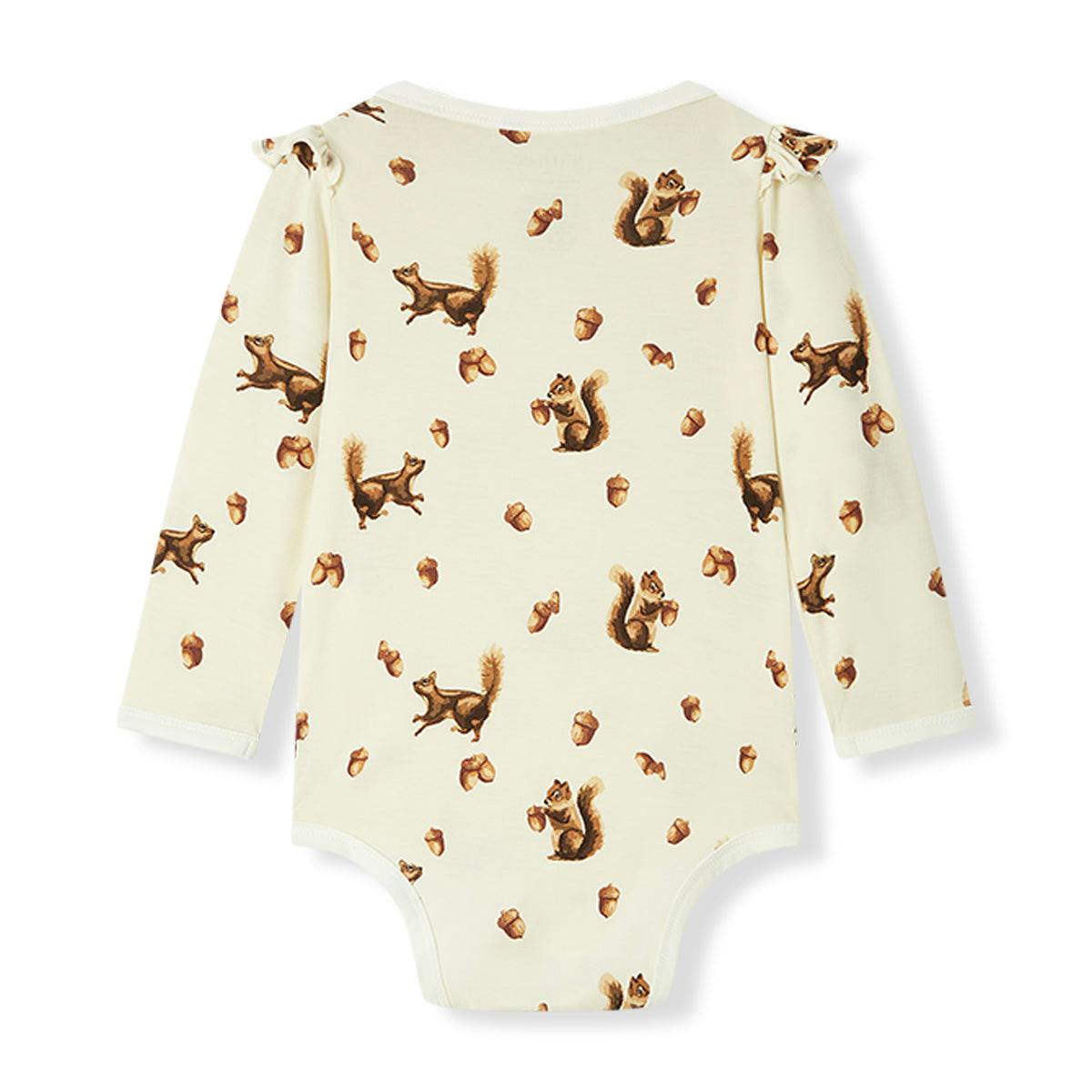 Luxe Stretch Ruffle Long Sleeve One Piece