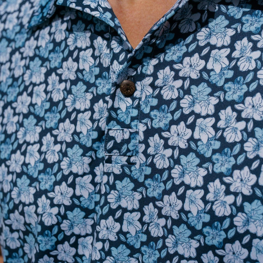 The Azaleas - Navy Golf Shirt