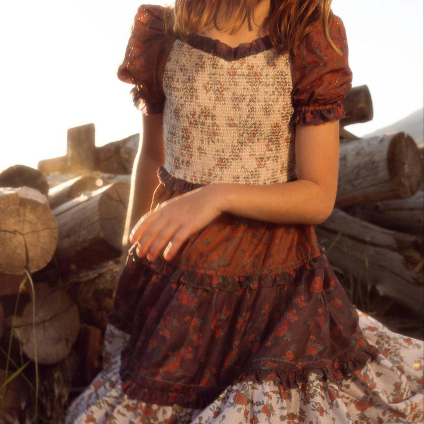 Mini Emily Dress in Fall Floral