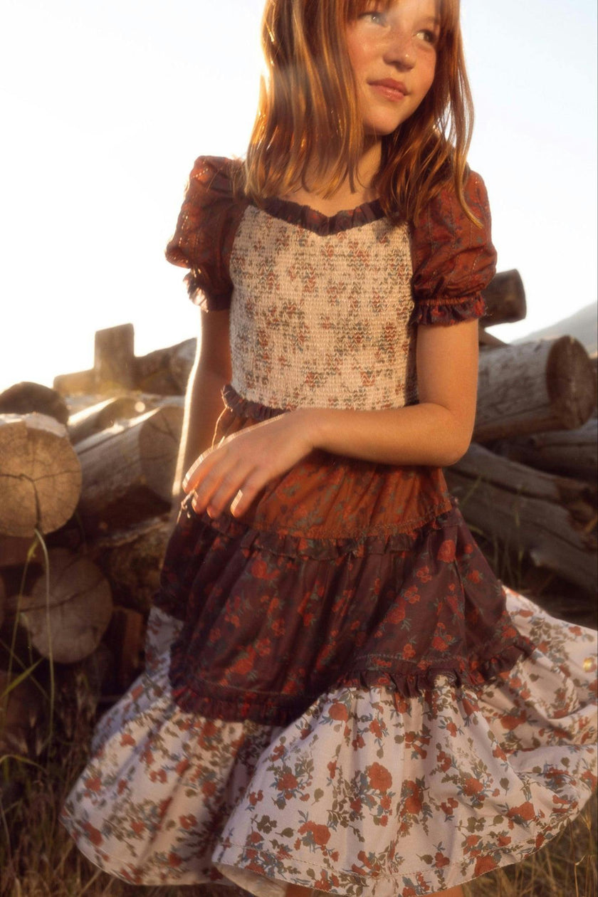 Mini Emily Dress in Fall Floral