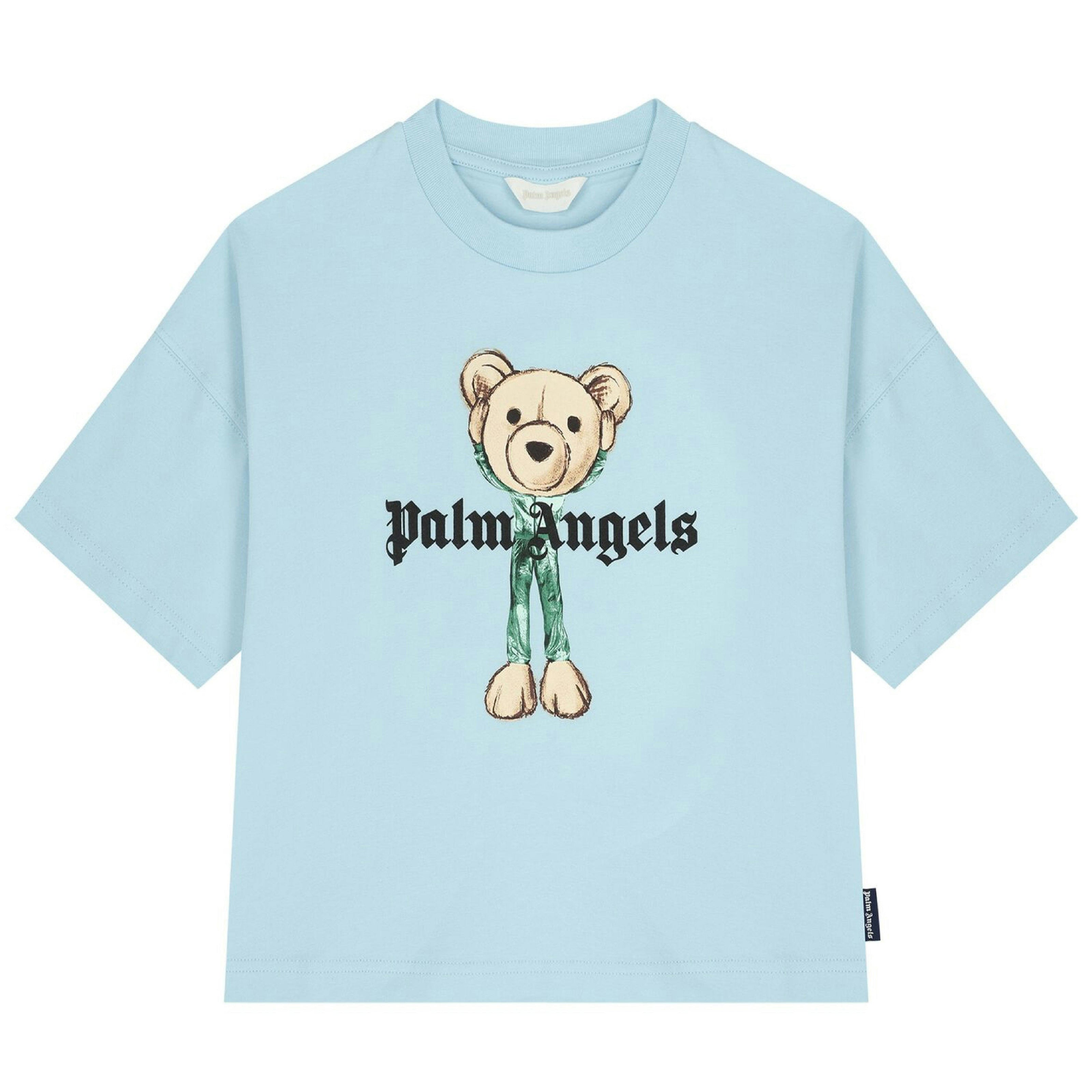 Baby Blue Teddy Bear Logo T-Shirt