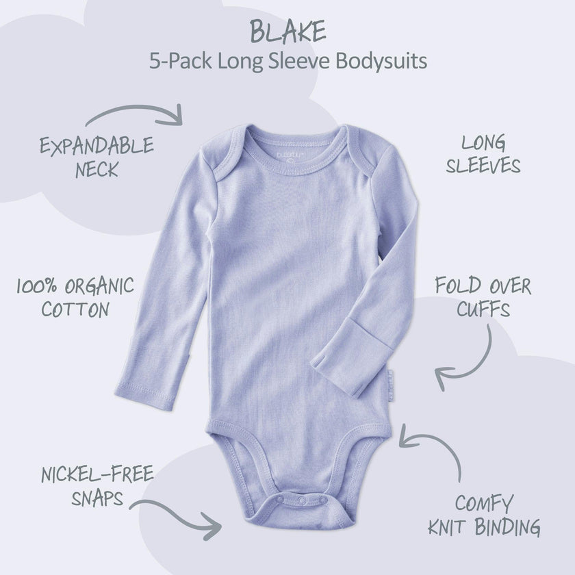 BLAKE 5-Pack Long Sleeve Bodysuit