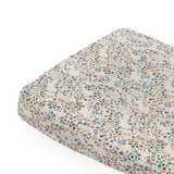Cotton Muslin Changing Pad Cover - Pressed Petals