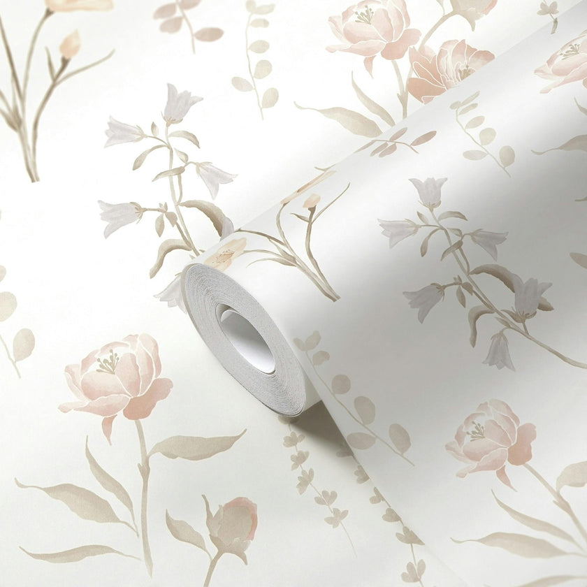 Violet Wildflower Nursery Wallpaper