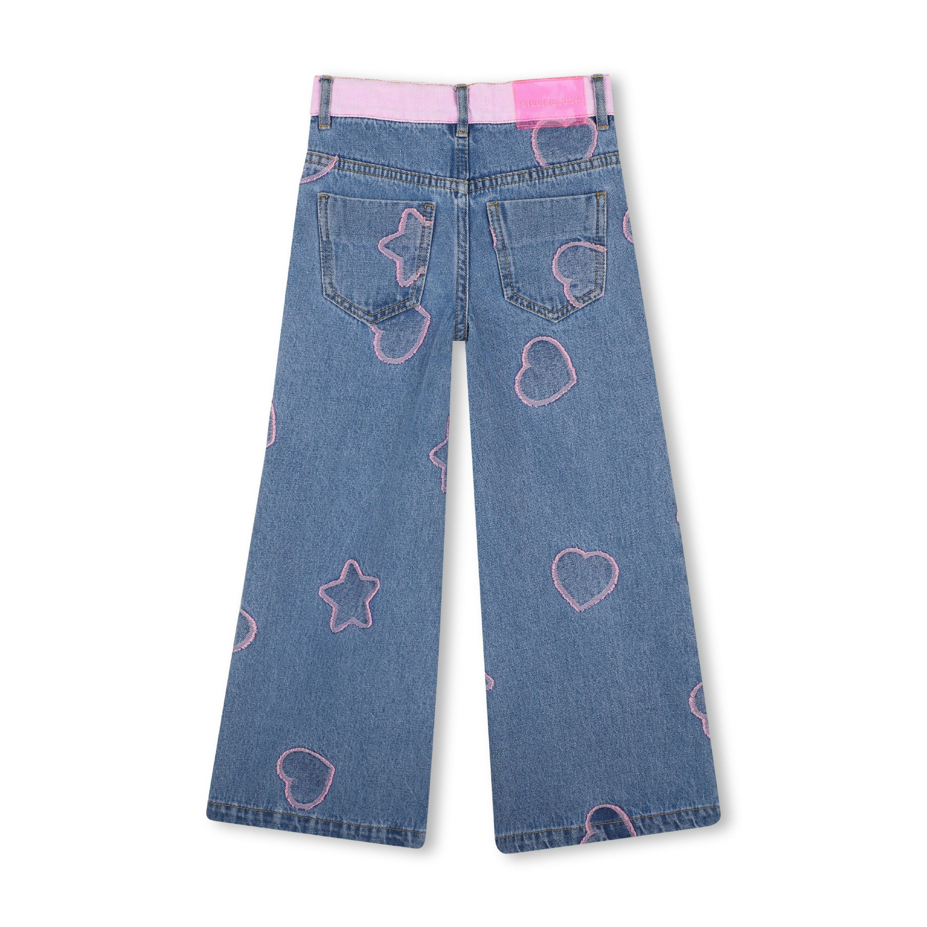 Two‑Tone Jacquard Denim Pants