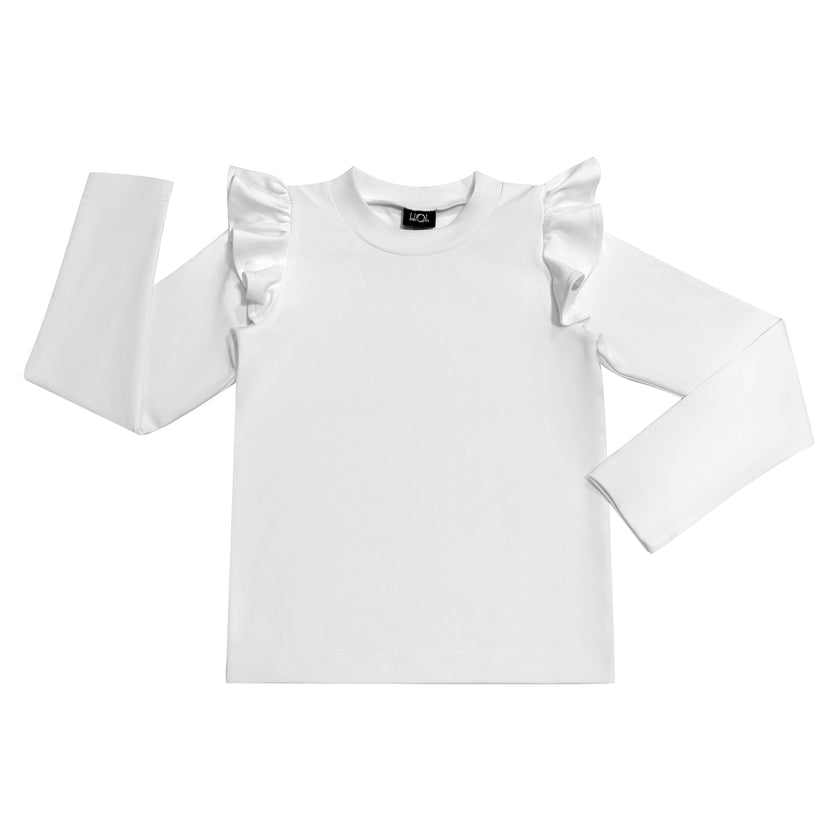 Ruffle Sleeve Jersey Top