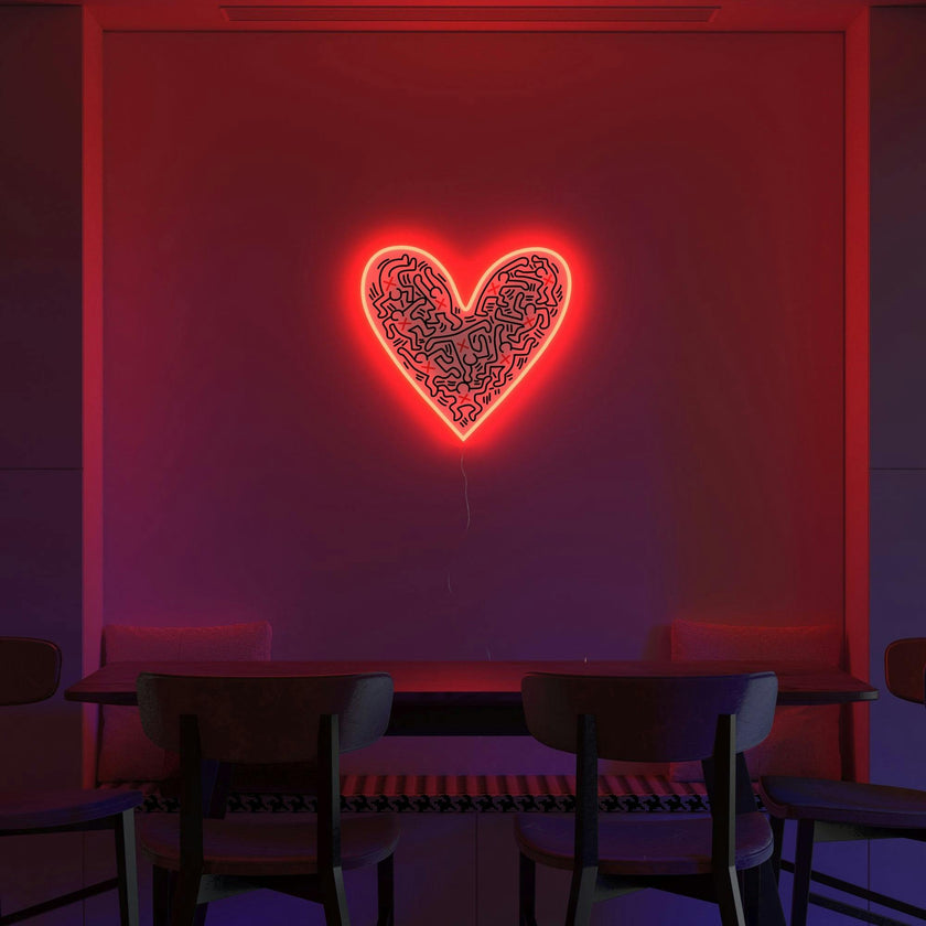 Dance Love, YP x Keith Haring, LED neon sign