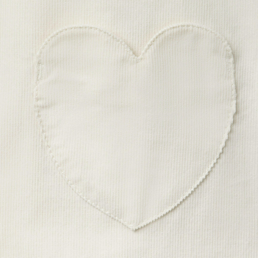 The Corduroy Heart Dress, ivory