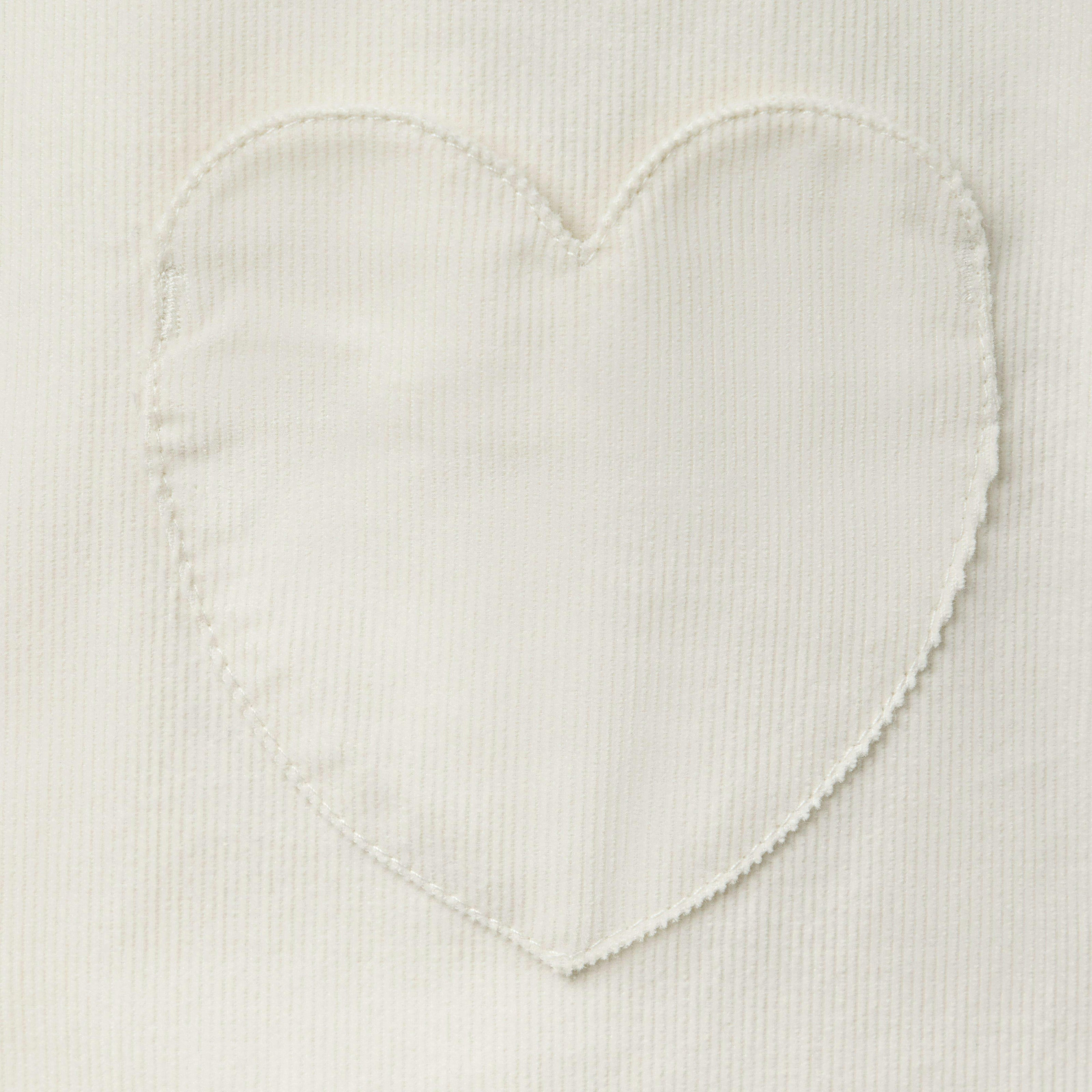 The Corduroy Heart Dress, ivory