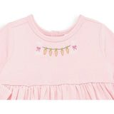 Long Sleeve Bubble Romper With Easter Embroidery