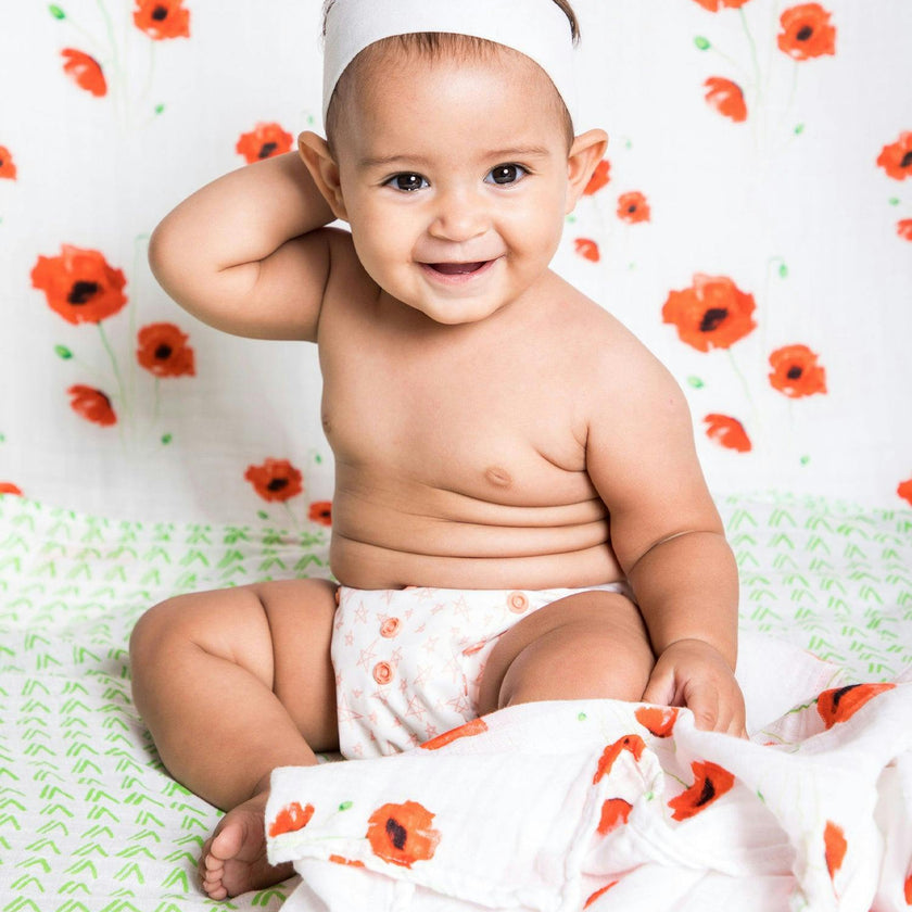 Organic Muslin Four-Layer Reversible Snug Blanket