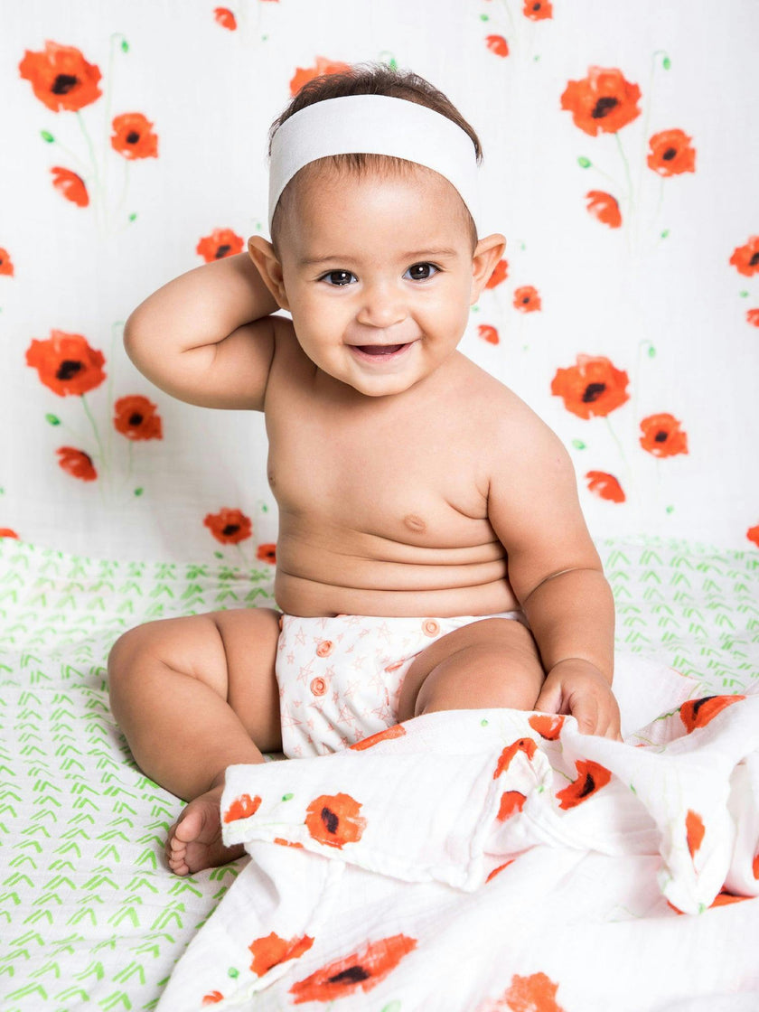 Organic Muslin Four-Layer Reversible Snug Blanket