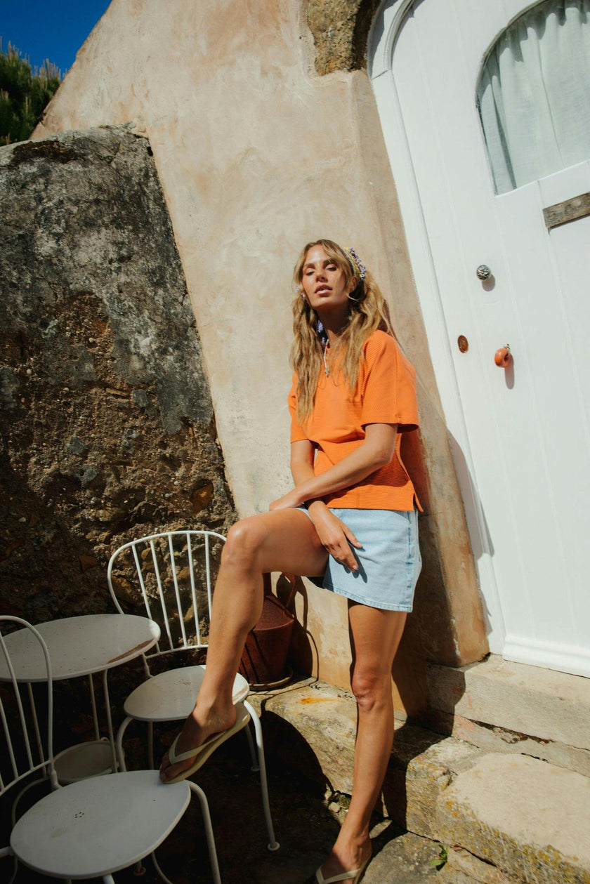 women's t-shirt – orange sun