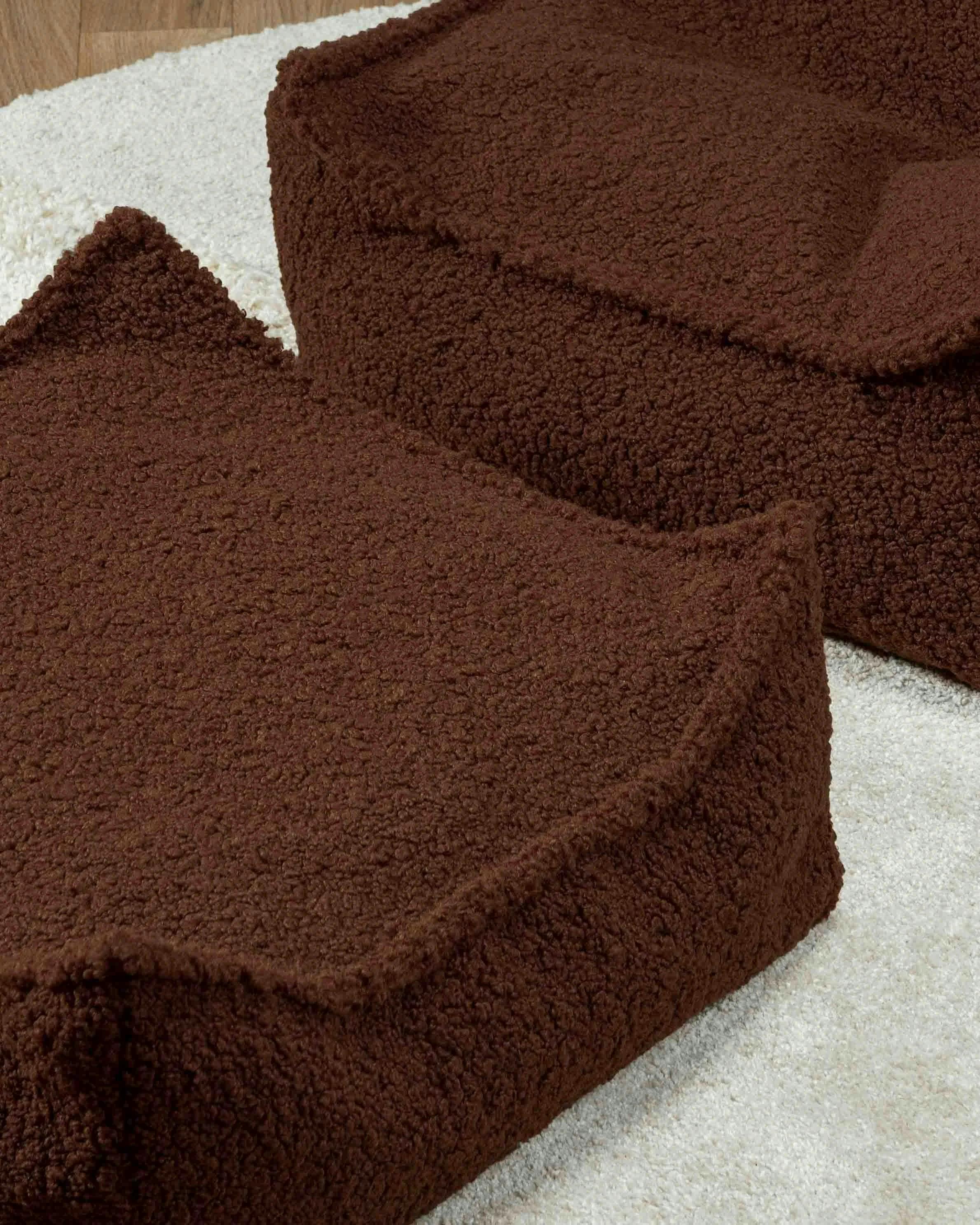Warm Hazel Square Ottoman