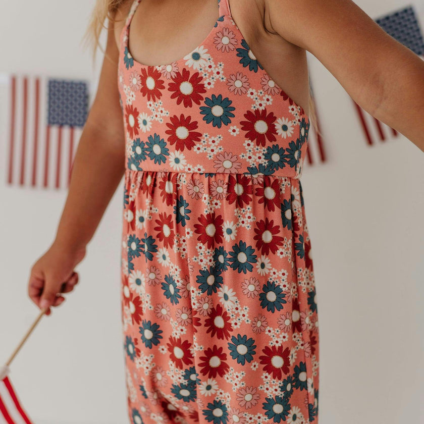Girl's Tie-Back Romper