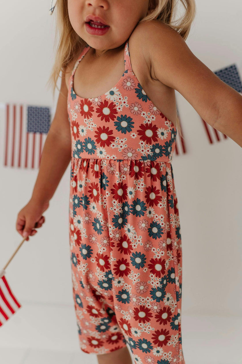 Girl's Tie-Back Romper