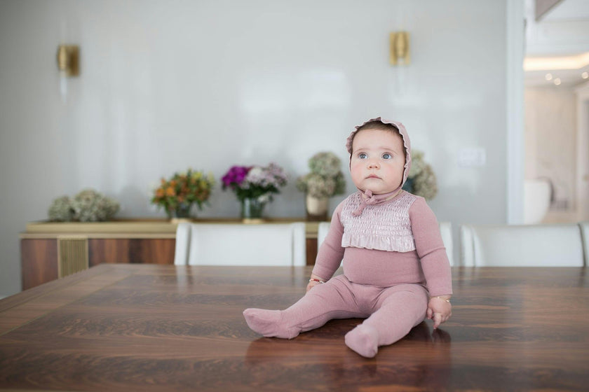Sparkle Smocked Footie