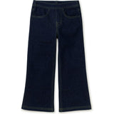 Denim-Like Flare Pants, Blue