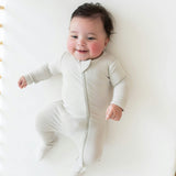 Zippered Footie in Oat