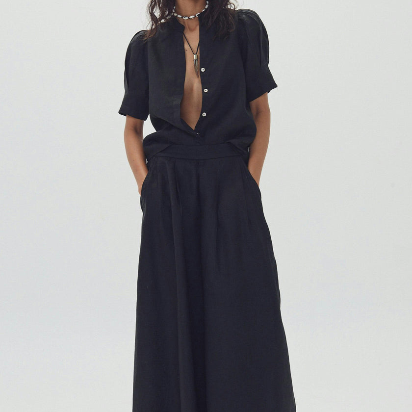 Sabi Linen Pants - Black