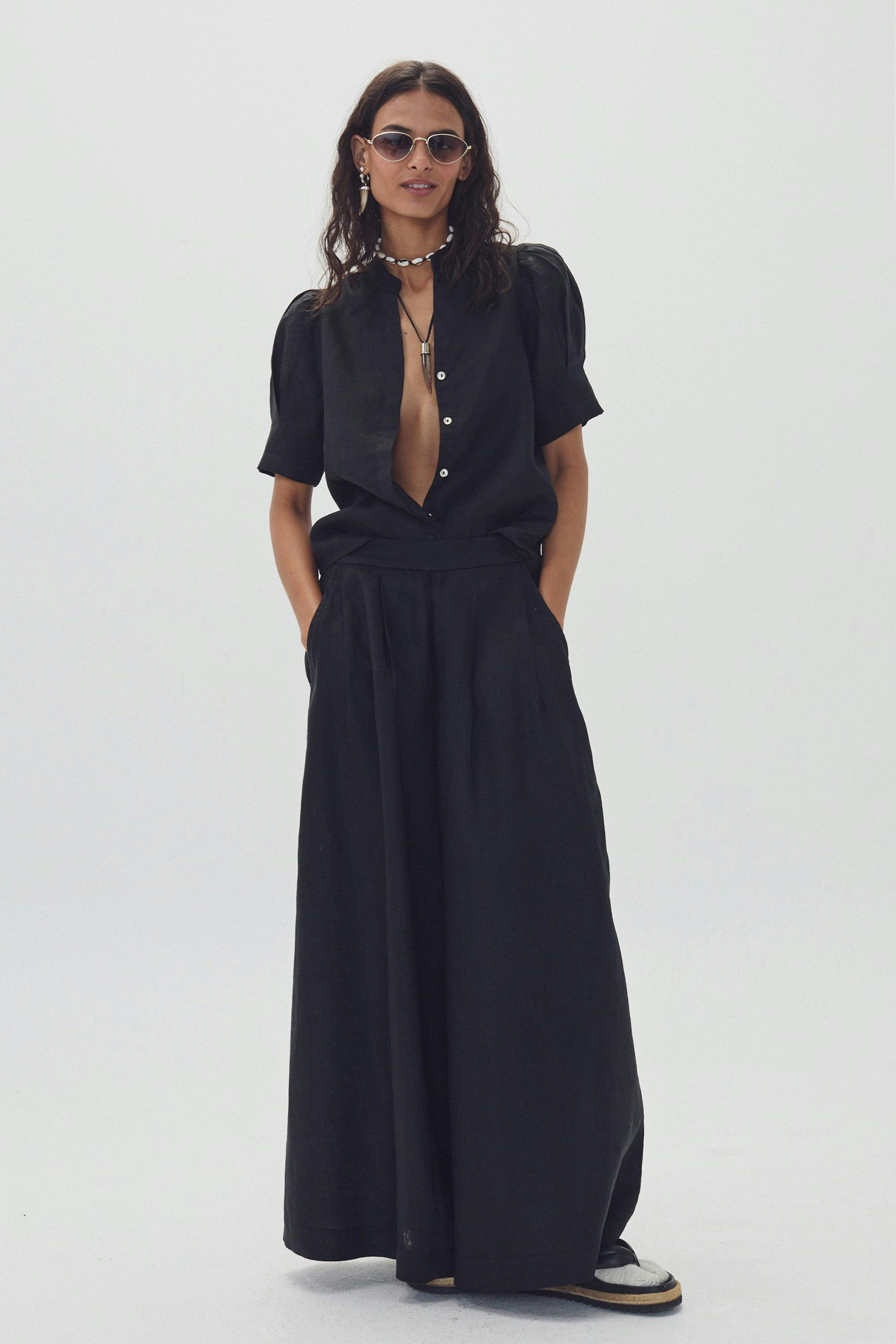 Sabi Linen Pants - Black