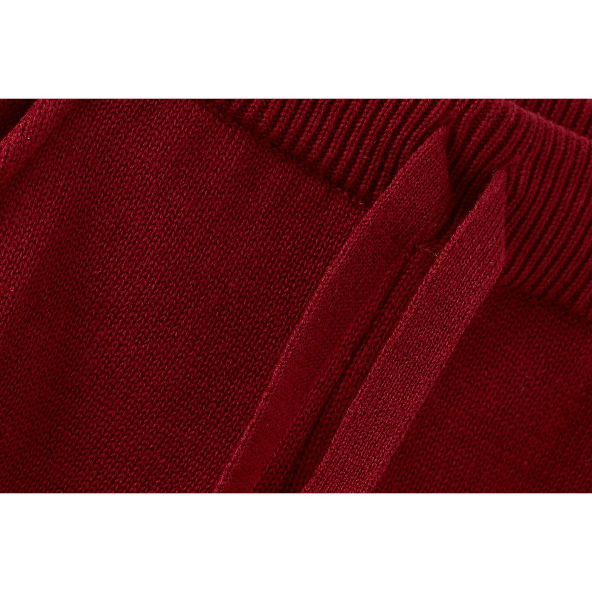 Organic Cotton Knit Joggers, Red