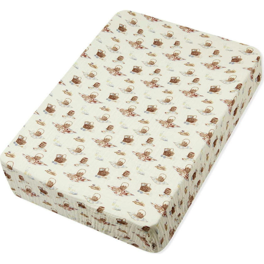 Picnic Organic Cotton Crib Sheet