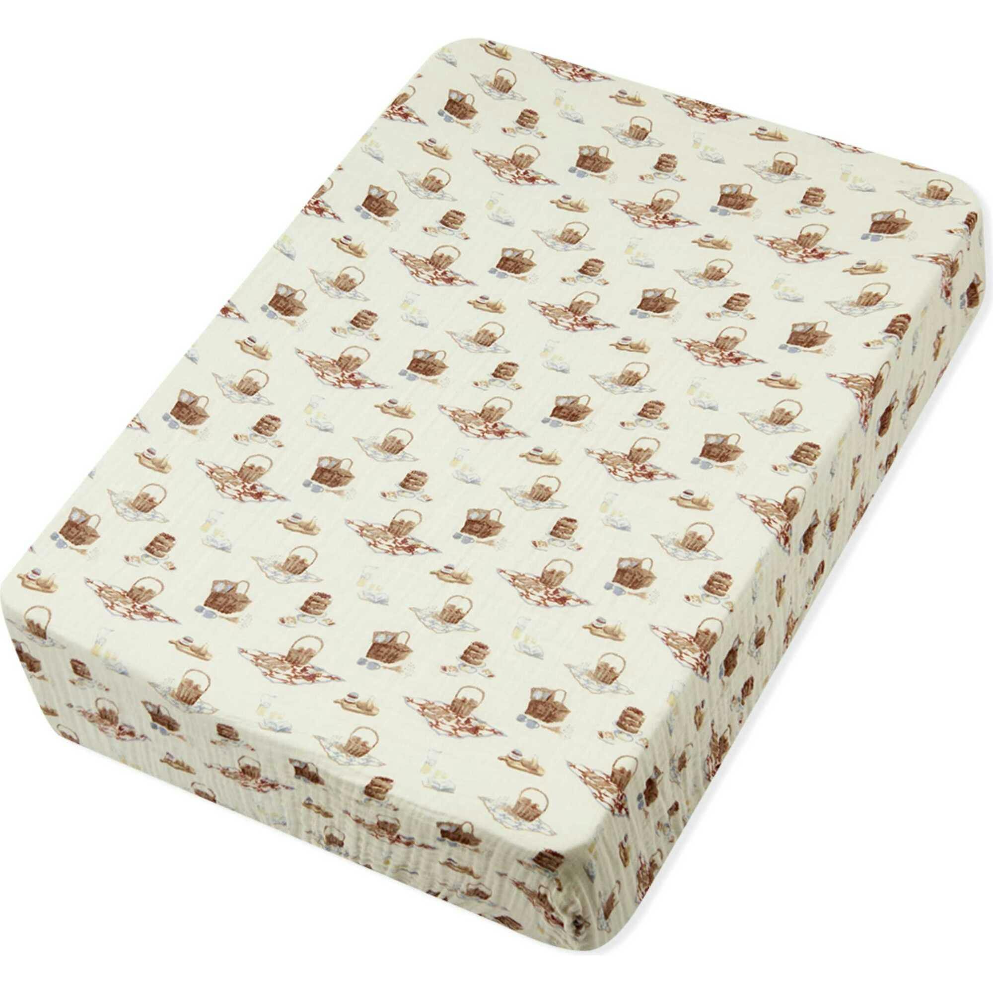 Picnic Organic Cotton Crib Sheet