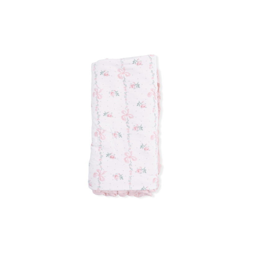 Dainty Buds and Bows - Ruffle Blanket