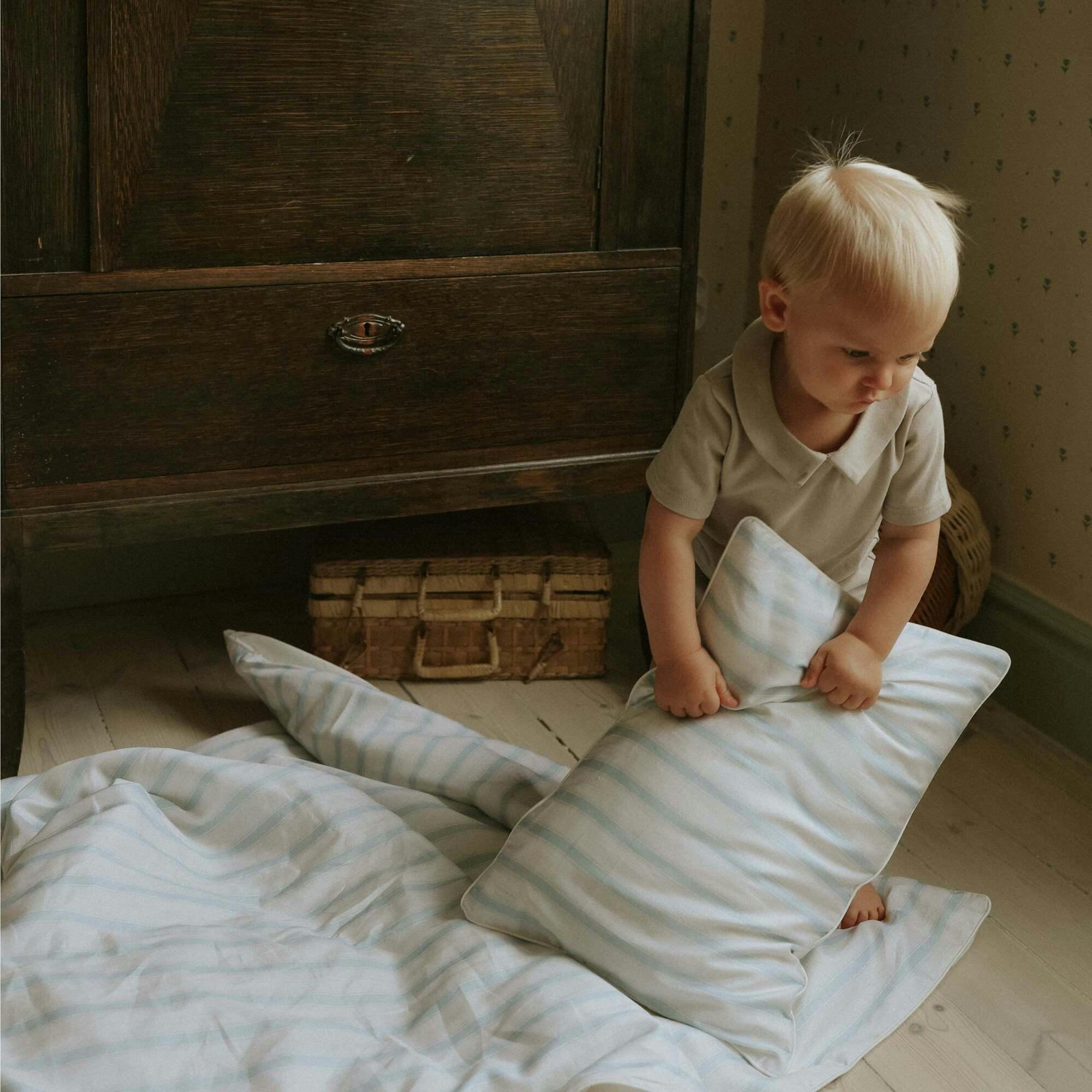 Seaside Vertical Stripes Toddler Pillow, Prints